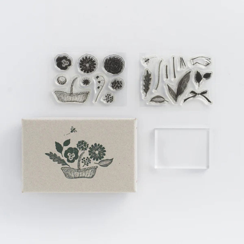 Mizushima x ATELIER.encle d'encle Clear Stamp Boxed Set - Flower STJ-Z-FL