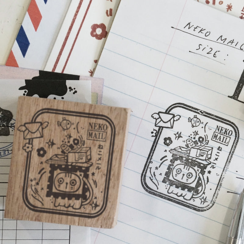 Black Milk Project Rubber Stamp - Neko Mail (L) - Stamp