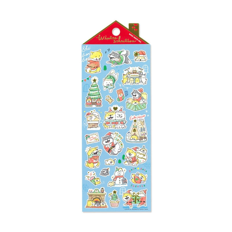 Mind Wave Winter Selection Sticker Sheet - 82466 Gorogoro Nyansuke Our Family's Santa