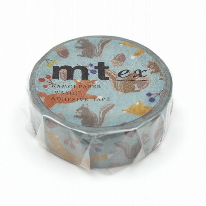 mt EX Masking Tape MTEX1P193 Embroidery Fox and Squirrel