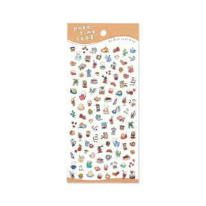 Mind Wave Poko Time Sticker Sheet - Coffee 82432