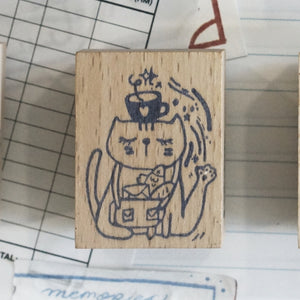 Black Milk Project Rubber Stamp - Neko Mail (M) - Cup