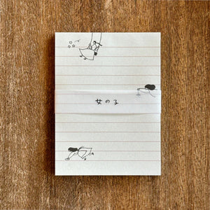 Mizushima x Necktie Memo Pad - Girls Red MP-O-RE