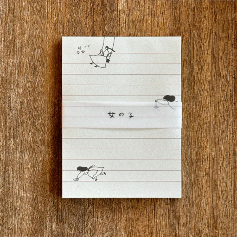 Mizushima x Necktie Memo Pad - Girls Red MP-O-RE