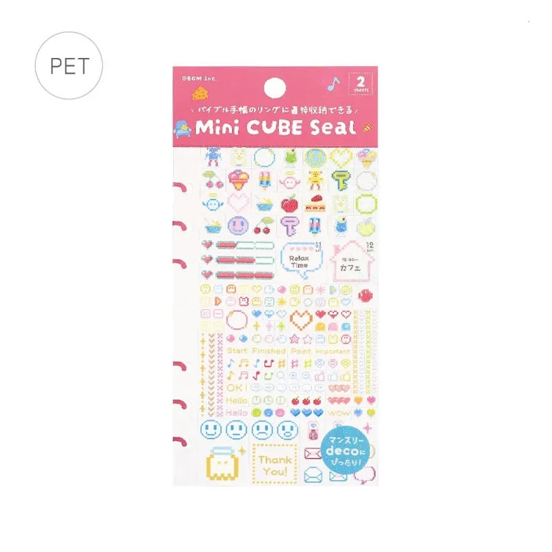 BGM Mini Cube Sticker - Pixel Art BS-MC001
