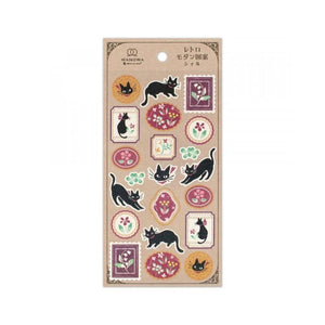 Wanowa Japanese Style Stickers - Black Cat