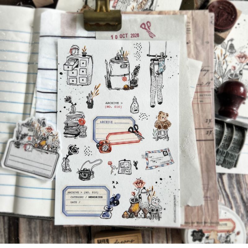 PRE ORDER: Black Milk Project Archive Washi Sticker Sheet