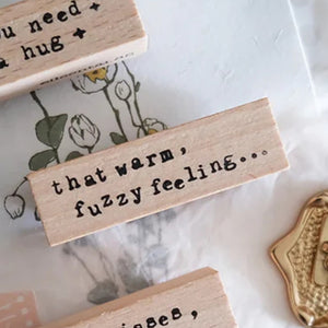 EileenTai.85 Rubber Stamp - Typewriter Phrases {Warmth} - That Warm, Fuzzy Feeling