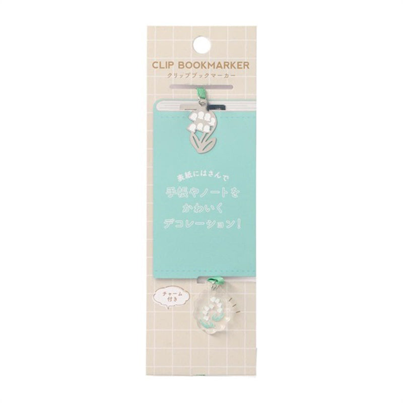 Marks Notebook Deco Clip Bookmark with Charm - Lilybell for A6