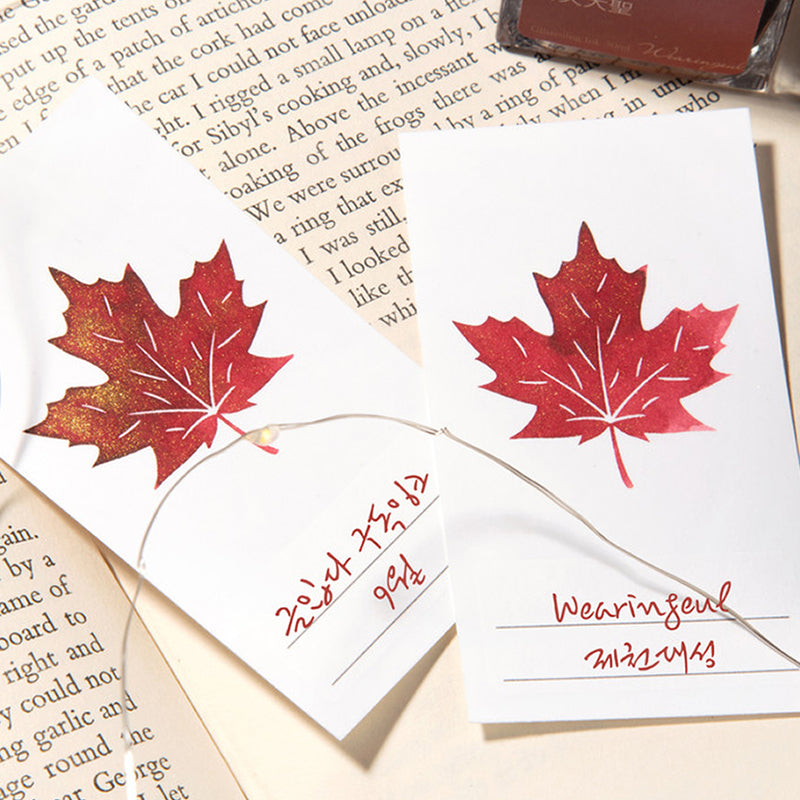 Wearingeul Ink Color Swatch Cards - Maple Leaf