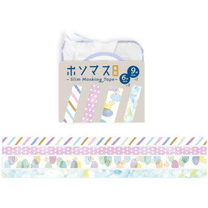 Hosomasu Masking Tape Set and Case - HMT12 Palette Purple