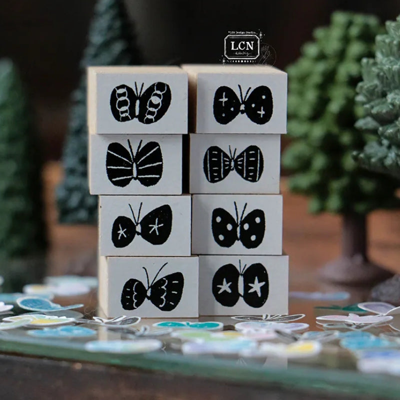 PRE ORDER LCN Rubber Stamp Set - Shell Butterflies