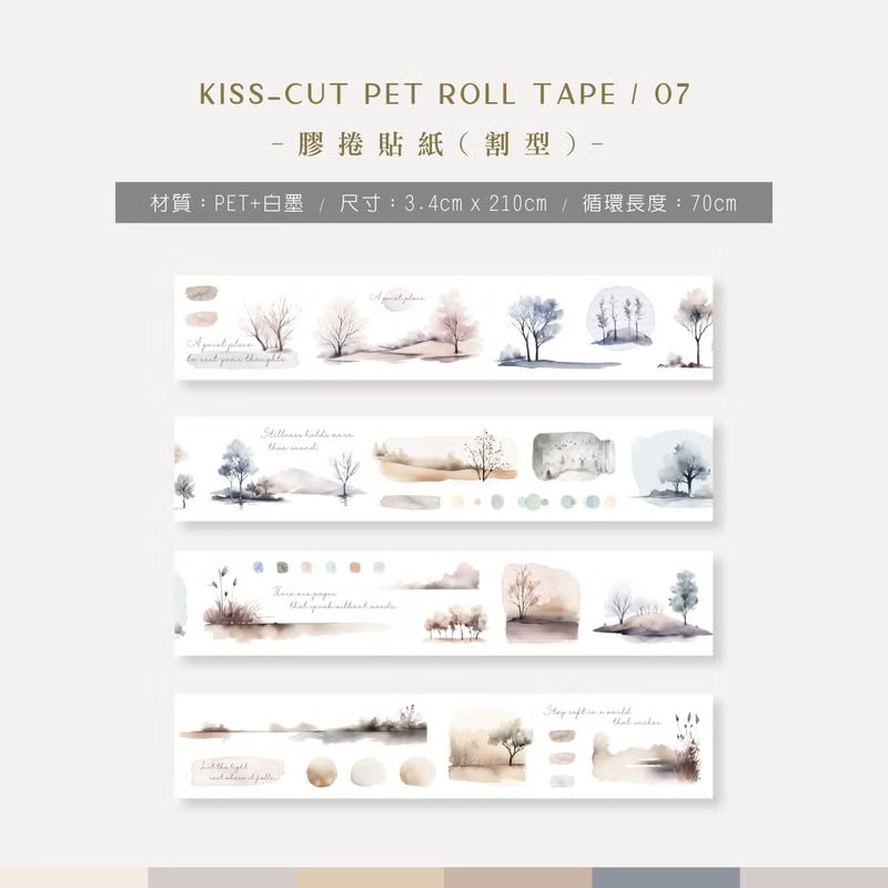 MU Print PET Kiss Cut Roll Tape - 07 Still Scene Pages