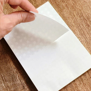 Mizushima Perforated Memo Pad - Check & Check Grey MEH-KK-GY