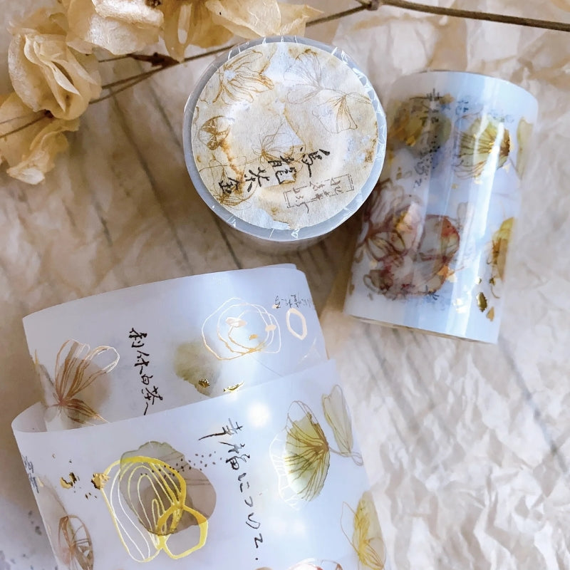 Shiwu Studio × Siyun 7.4cm Matte PET Tape - Latitude 23.5° North - Golden Oolong Tea