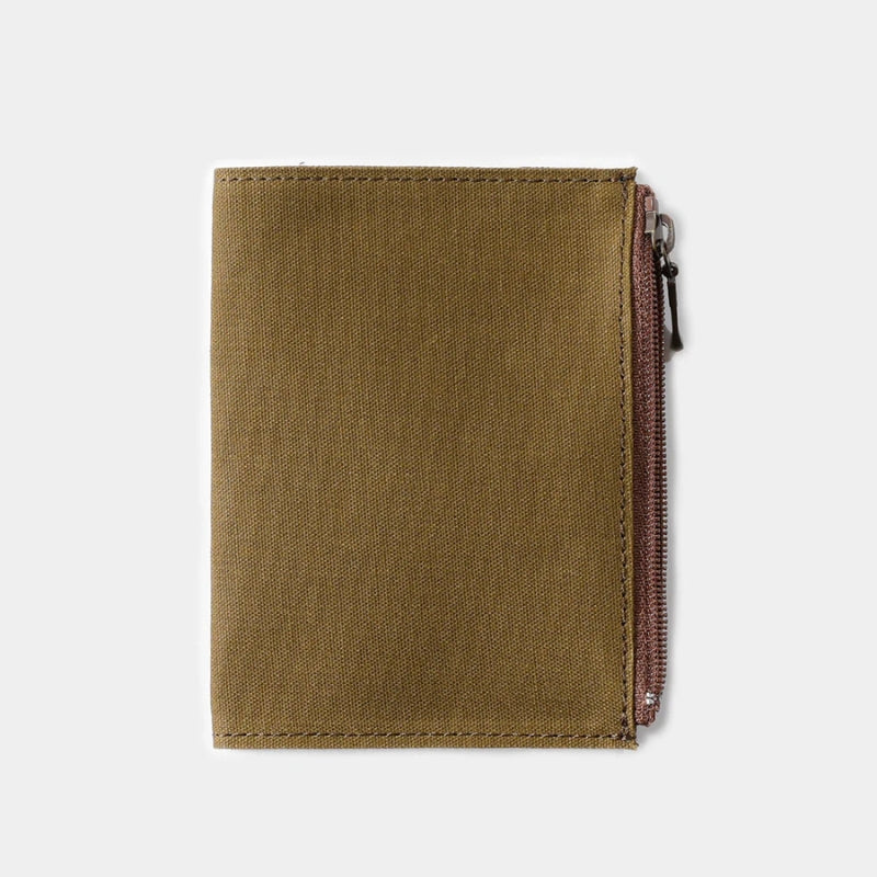 TRAVELER'S Factory Cotton Zipper Case - Olive (Passport)