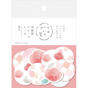 Furukawa Paper Co. Washi flake Seal Sticker Flakes Pink Iroirodo