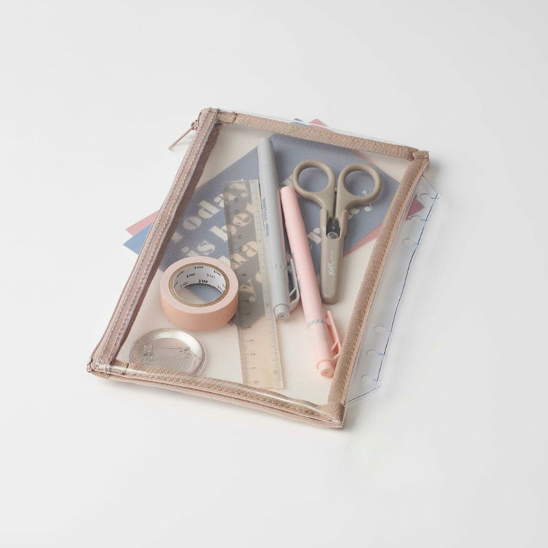 Oshikatsu Library Programming Ideas Kept Oshikatsu Binder Mesh File Pouch (6 Holes) - Sand Beige - Paper ...