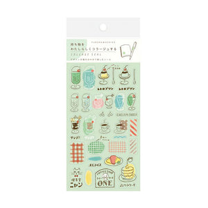 Furukawa Ltd Edition Clear Collage Stickers - Retro Cafe QS181