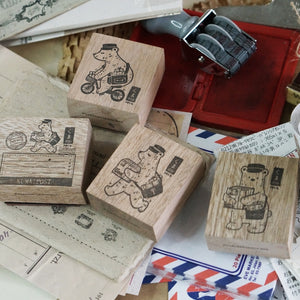 Black Milk Project Rubber Stamp - Kuma Post Bear - Delivery 4cm x 4.5cm