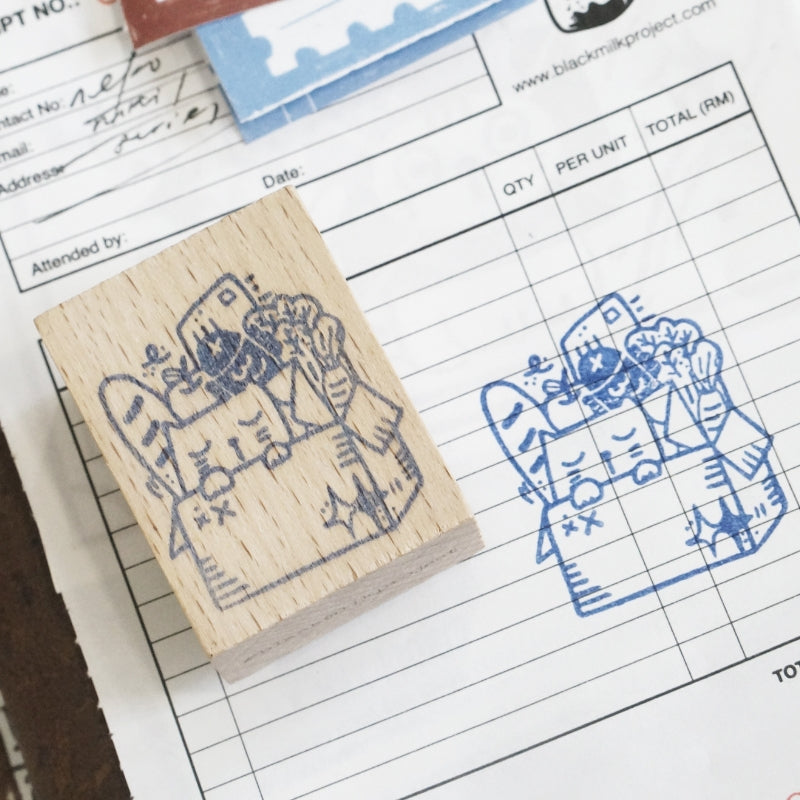 Black Milk Project Rubber Stamp - Neko Mail (M) - Grocery