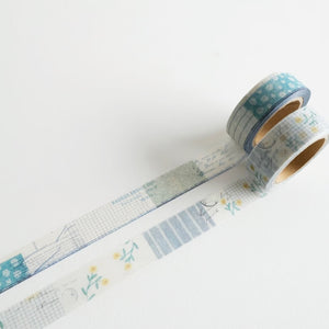 Yohaku Washi Tape - YC-022 CHECK&STRIPE Yukihana