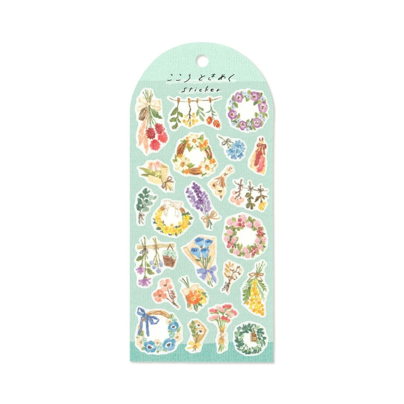 Mind Wave Heart-Throbbing Sticker Sheet - Floral Wreaths 82506