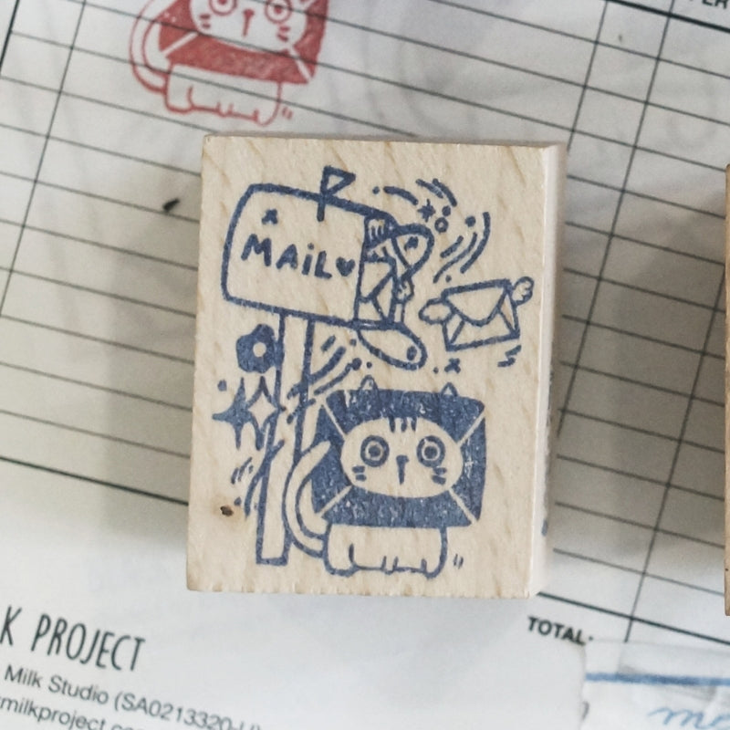 Black Milk Project Rubber Stamp - Neko Mail (M) - Mailbox