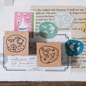 EileenTai.85 Rubber Stamp - Birds Day & Night - Set B
