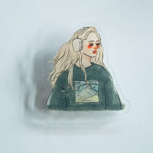 La Dolce Vita Acrylic Clips - Green Island T-Shirt Girl