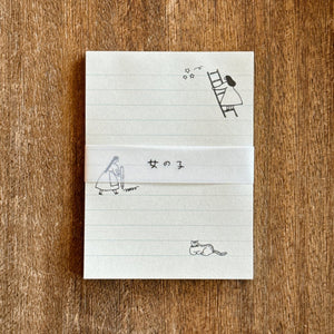 Mizushima x Necktie Memo Pad - Girls Blue MP-O-BL