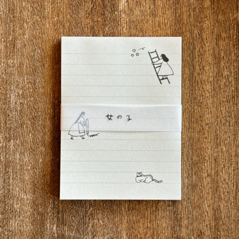 Mizushima x Necktie Memo Pad - Girls Blue MP-O-BL