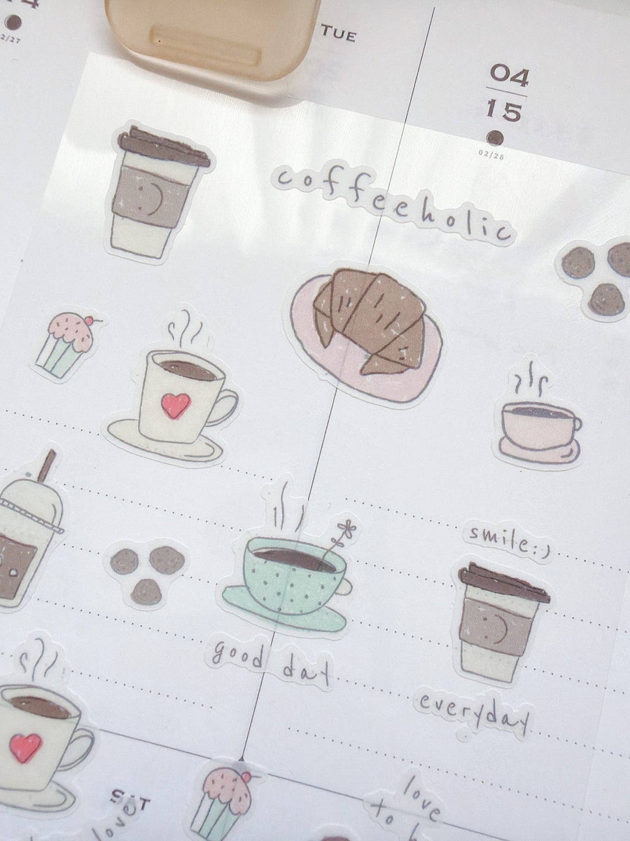 Kuboandlucy Sticker Sheet - Coffeeholic