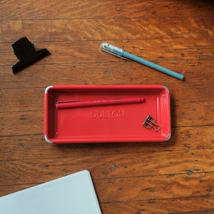 Dulton Metal Pen Tray - Red