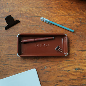 Dulton Metal Pen Tray - Brick Red