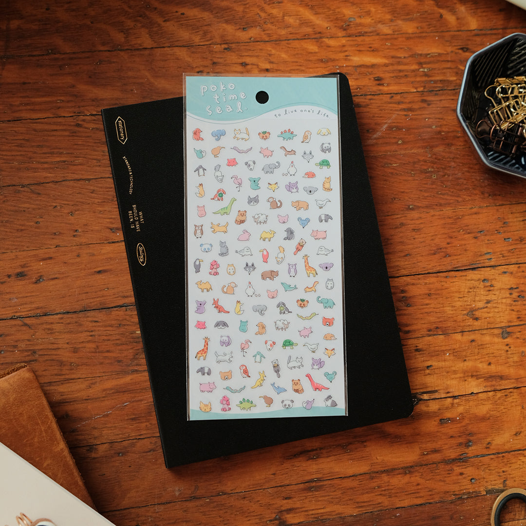 Mind Wave Poko Time Sticker Sheet - Animals 82434