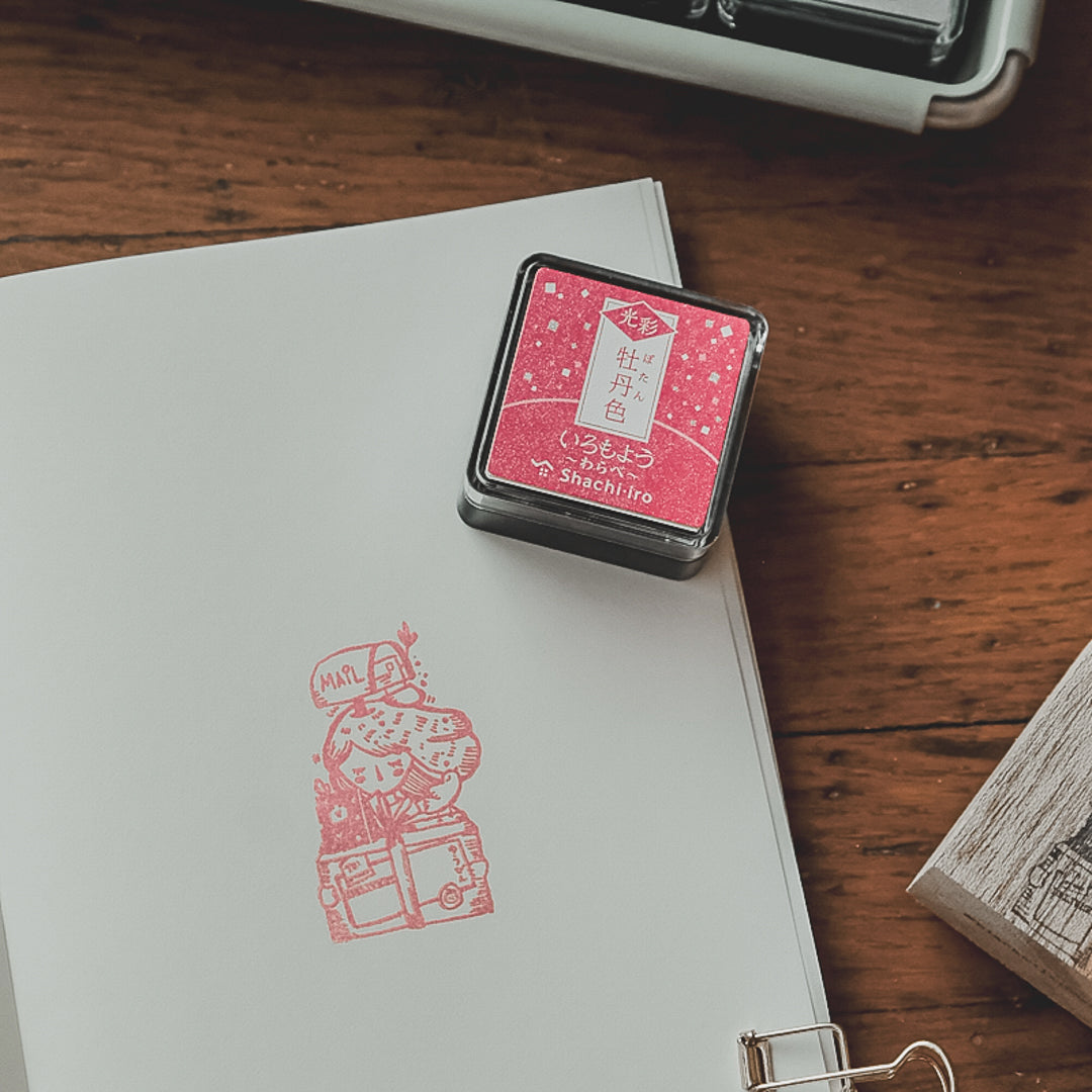 Shachihata Iromoyo Shine MINI Ink Pad - Peony - HAC-S1G-P