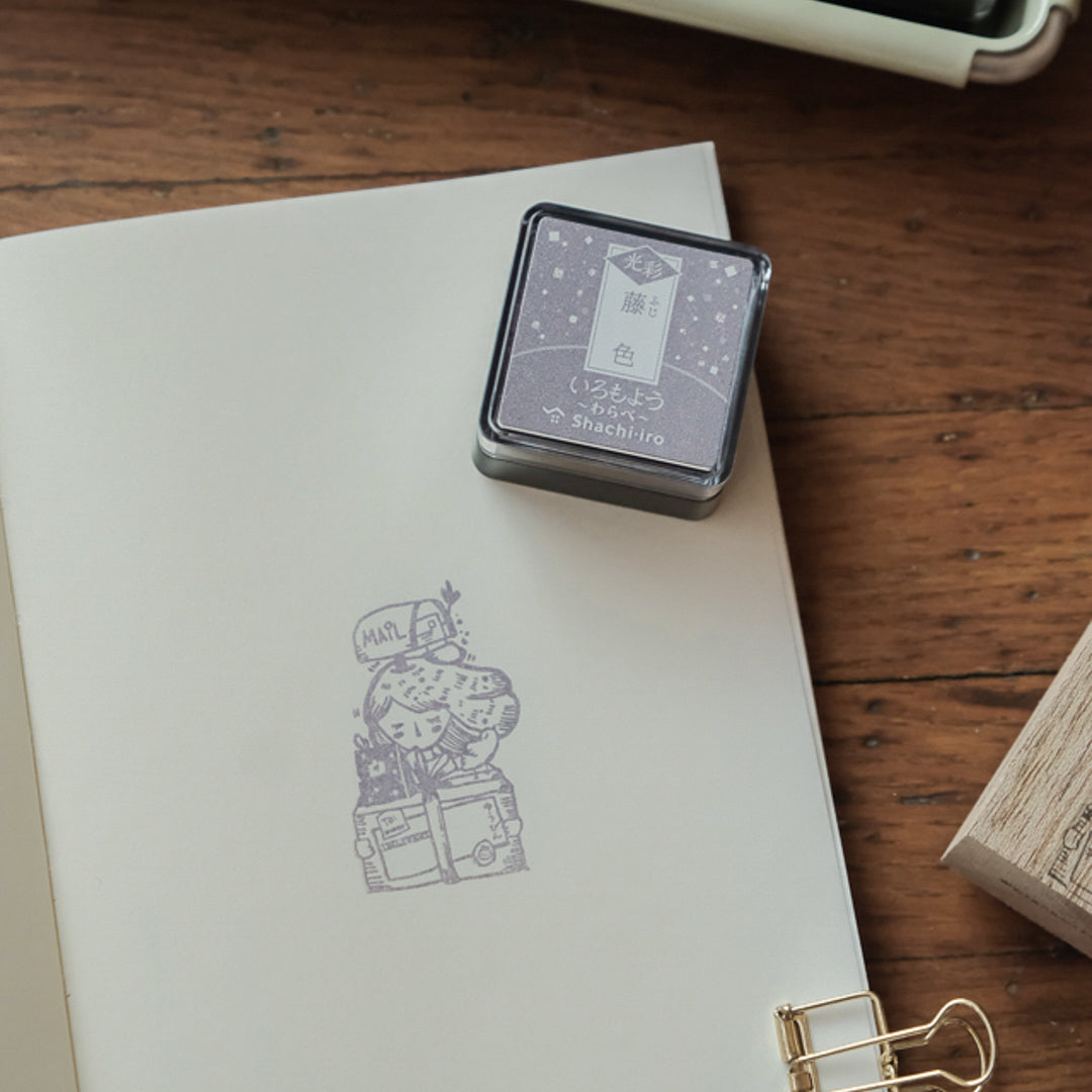 Shachihata Iromoyo Shine MINI Ink Pad - Mauve - HAC-S1G-PV
