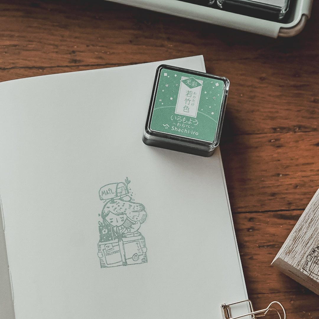 Shachihata Iromoyo Shine MINI Ink Pad - Wakatake - HAC-S1G-PG