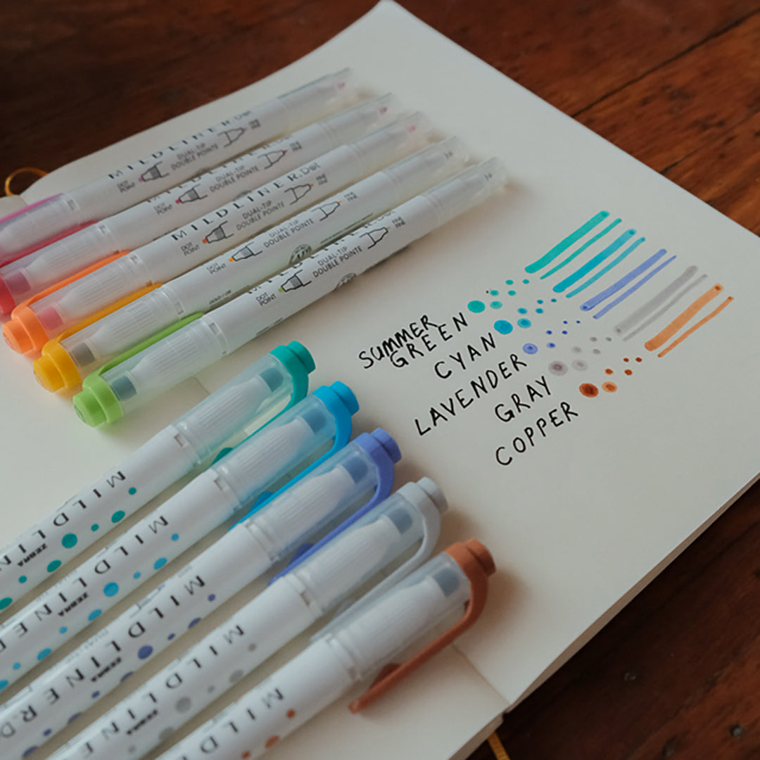 Zebra Mildliner Dual-Tip Dot Markers