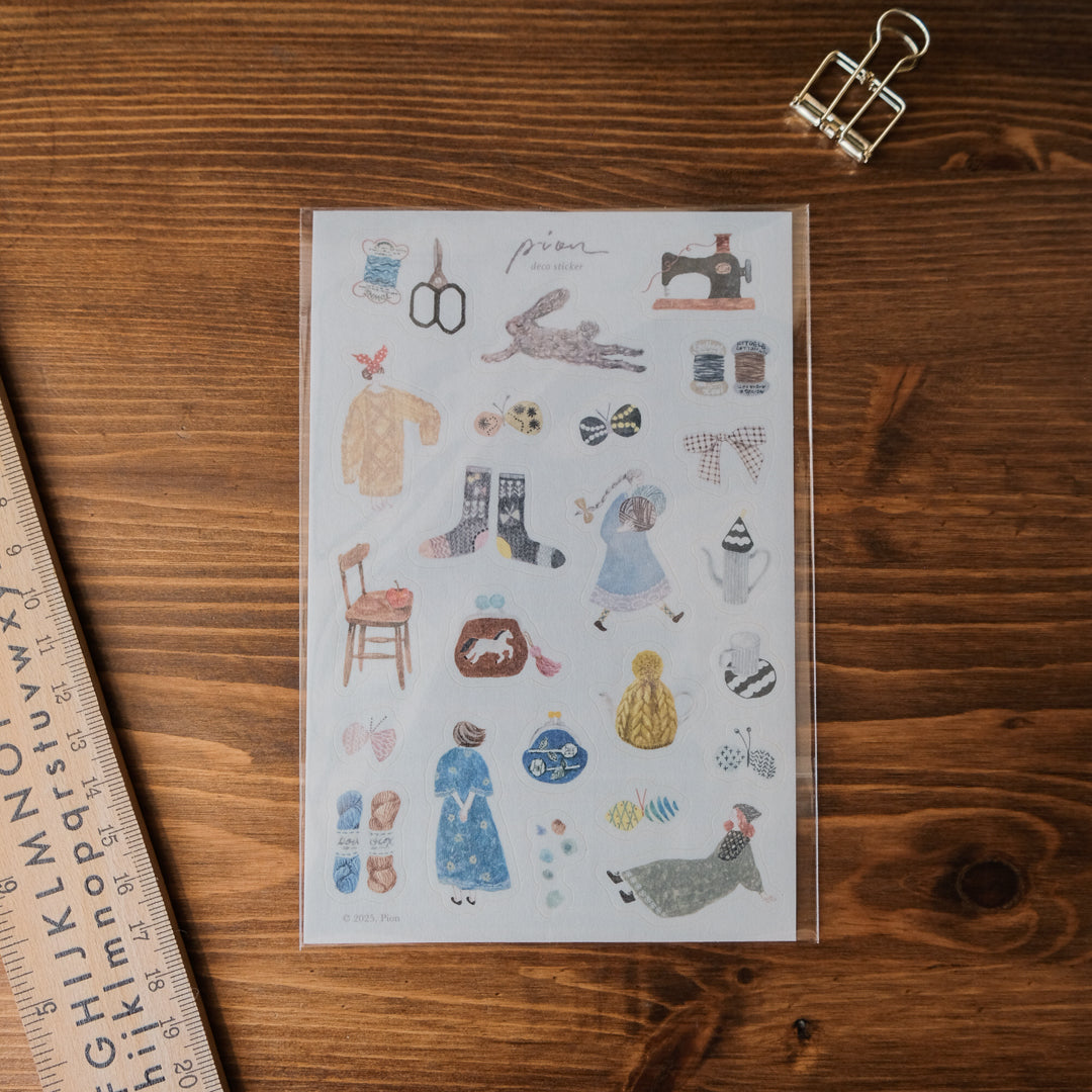Pion Sticker Sheet - Fabric