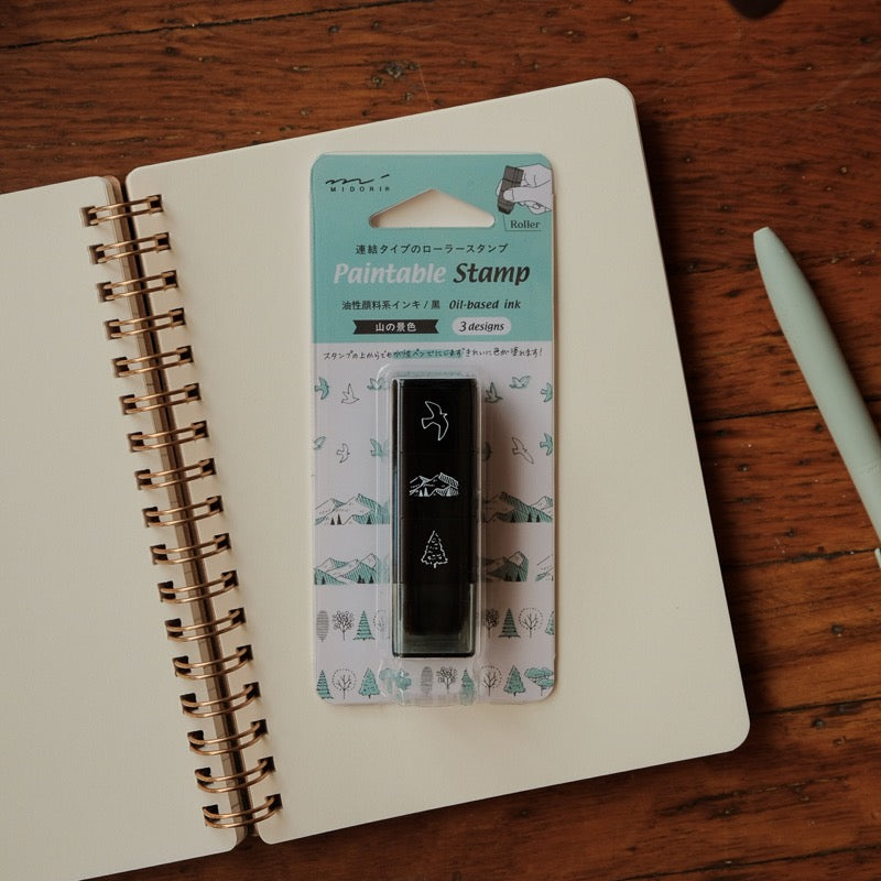 Midori Paintable Stamp Roller - Mountain View