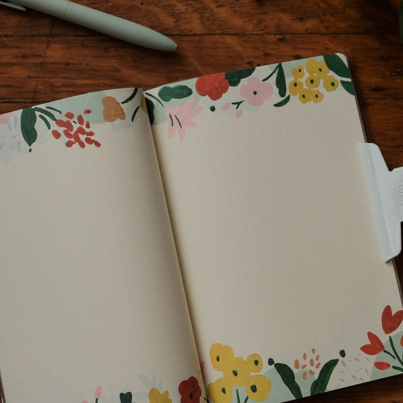 Midori Yuru Log B6 Notebook - Motif Textile