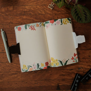Midori Yuru Log B6 Notebook - Motif Textile