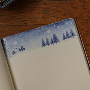 Midori Yuru Log B6 Notebook - Blue Nordic