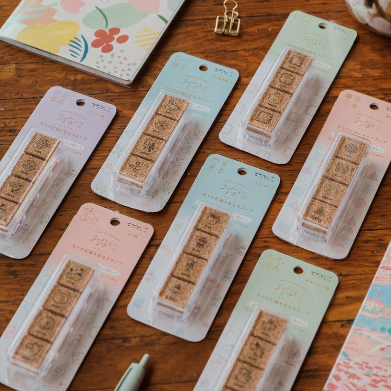 Midori Yuru Log Pre-Inked Paintable Stamp - Sweet