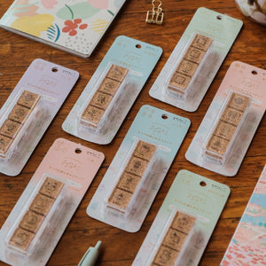 Midori Yuru Log Pre-Inked Paintable Stamp - Animal Poses