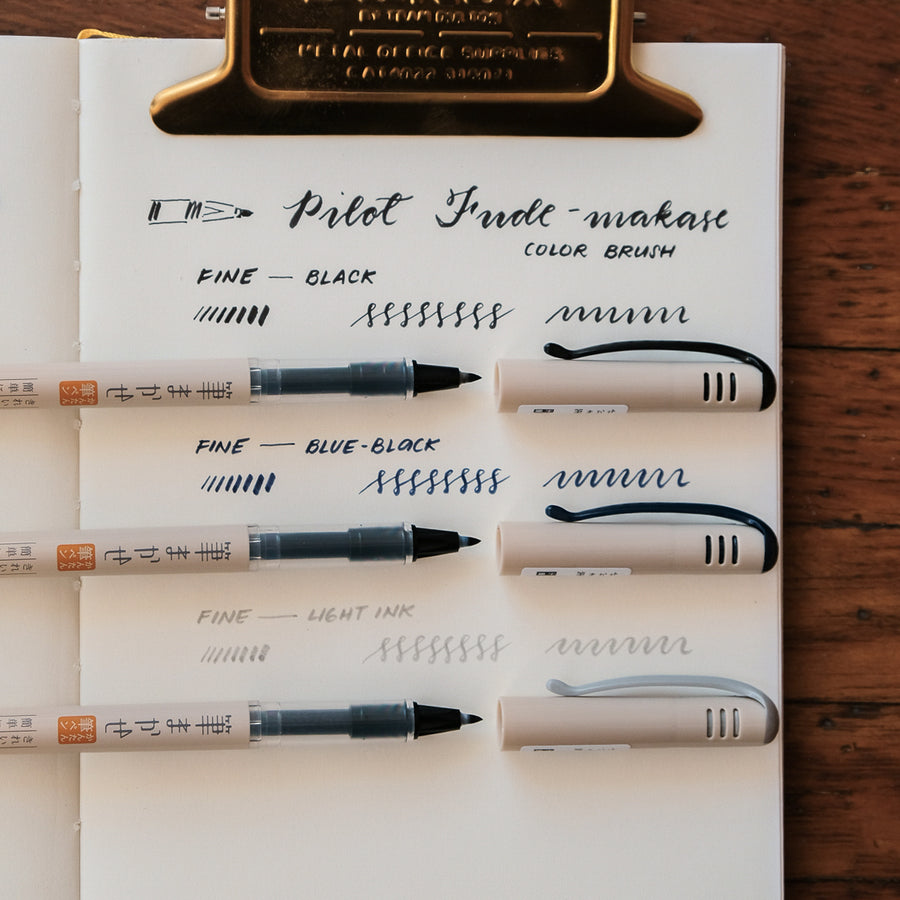Pilot Fude-Makase Color Brush Pen - Fine - Black