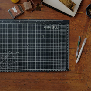 iMAT Flip Cutting Mat 2.0 Storage Edition A3 Large - Sea Salt Black Coffee iMAT-033