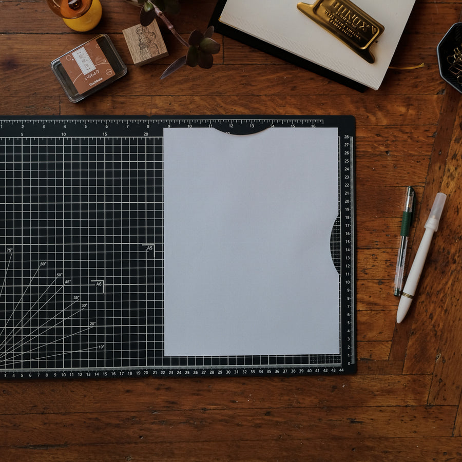 iMAT Flip Cutting Mat 2.0 Storage Edition A3 Large - Sea Salt Black Coffee iMAT-033